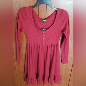 Wild Fable Burgundy Cotton Dress